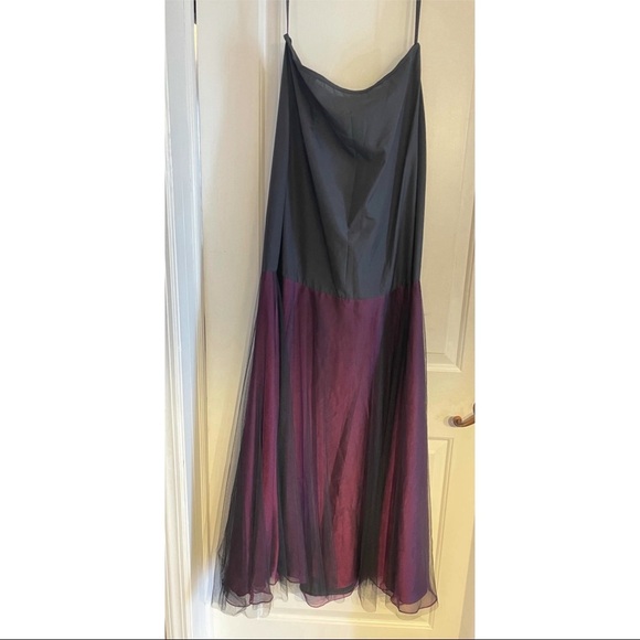 Jovani Maxi Skirt Burgundy/Black - Picture 1 of 5